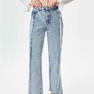 Trendyol Light Blue Straight Leg Jeans